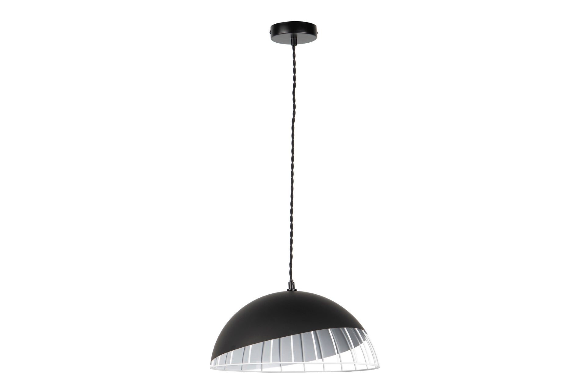 LAMPARA TECHO METAL NEGRO DORADO 35x35x120 CM