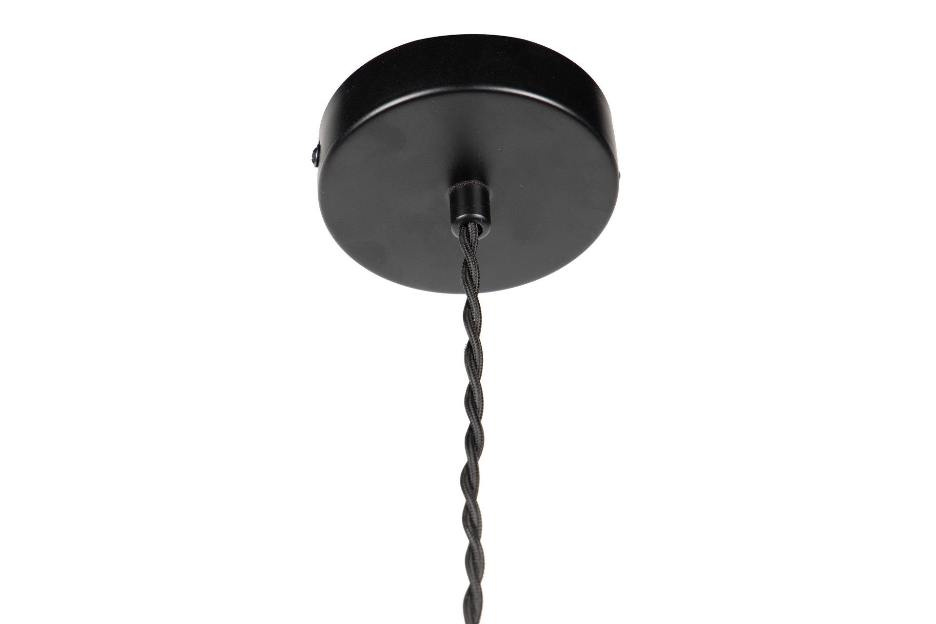 LAMPARA TECHO METAL NEGRO DORADO 35x35x120 CM