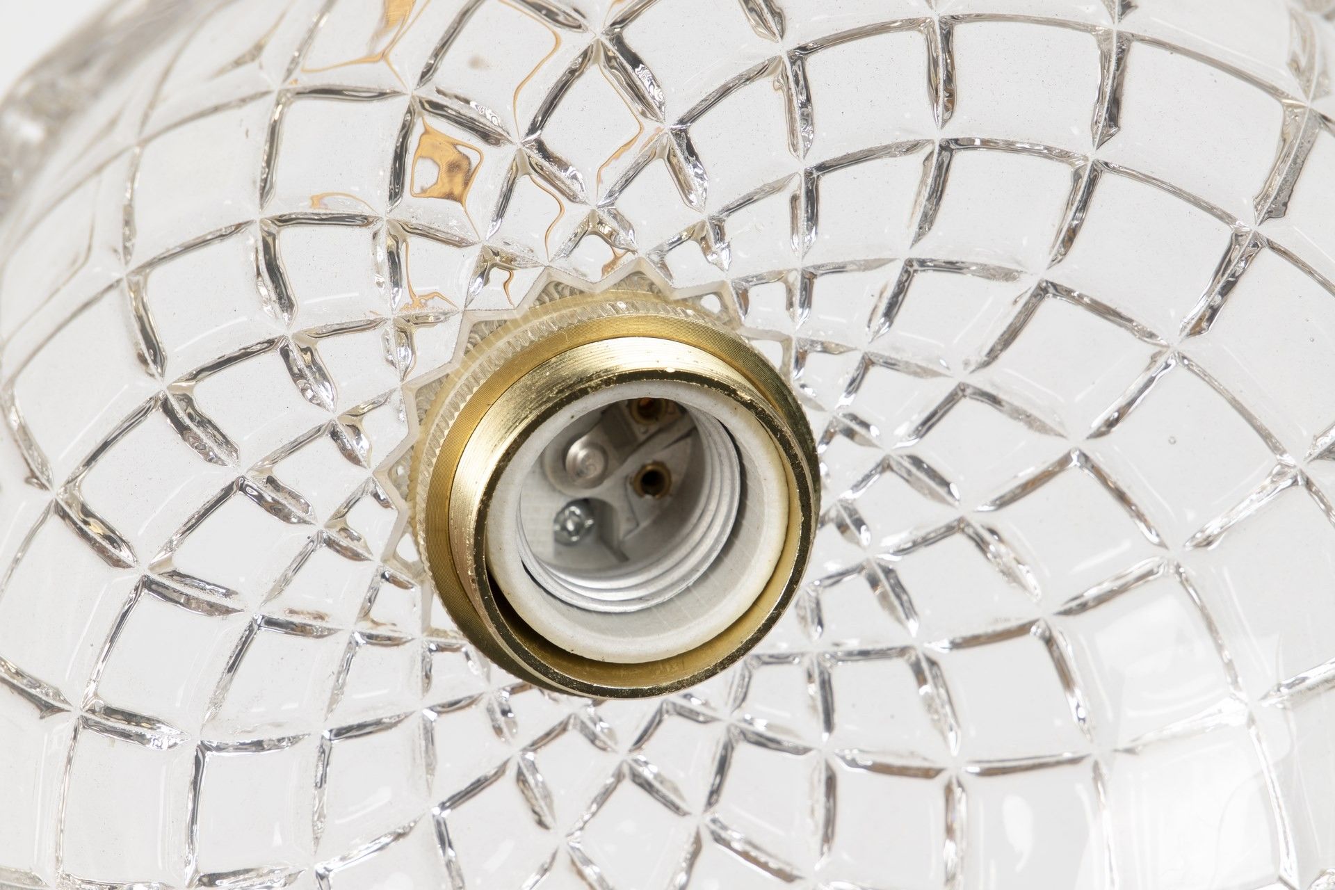 LAMPARA TECHO CRISTAL METAL DORADO 20x20x120 CM