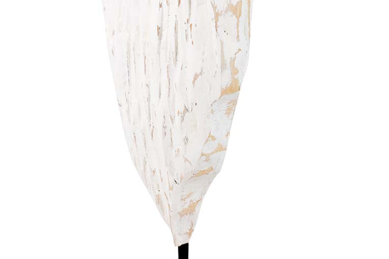 FIGURA SEÑORA METAL MADERA MANGO 21x9x67 CM