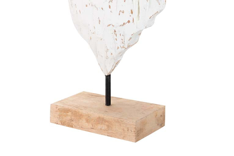 FIGURA SEÑORA METAL MADERA MANGO 21x9x67 CM