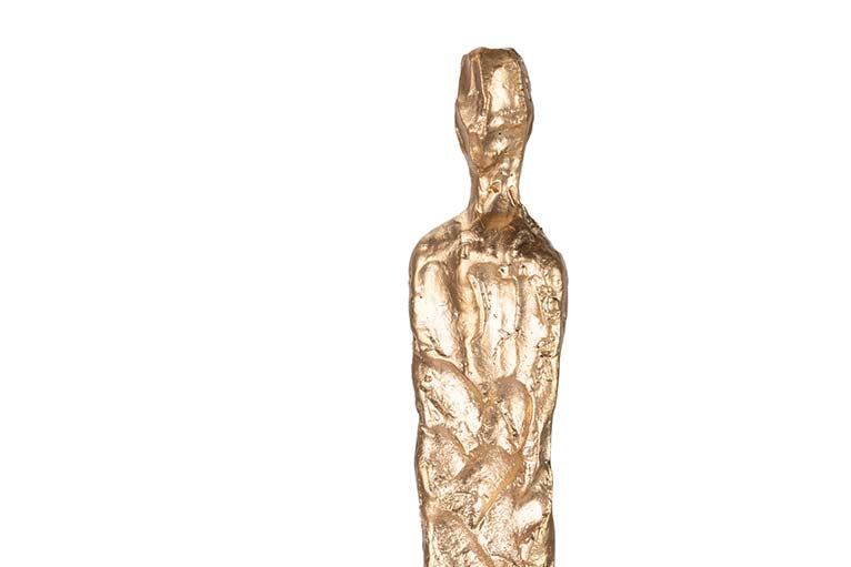 MAN FIGURE POLYRESIN WOOD MANGO 9x9x61 CM