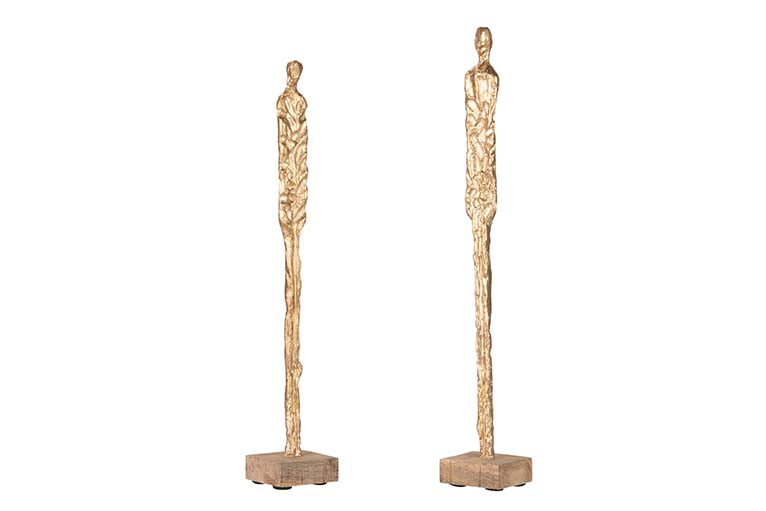 MAN FIGURE POLYRESIN WOOD MANGO 9x9x61 CM