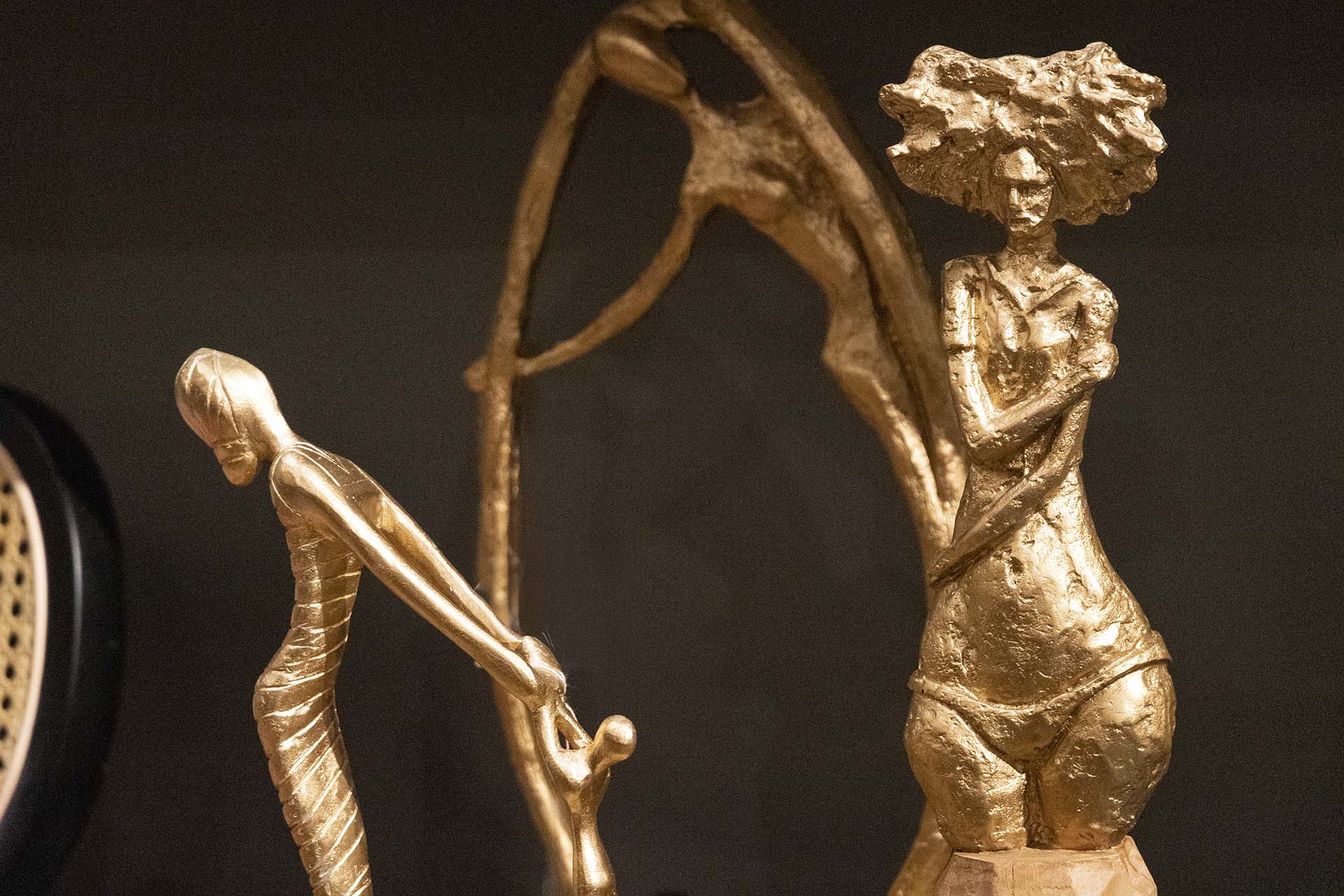 MOTHER AND SON FIGURE ALUMINUM MDF 19x8x33 CM