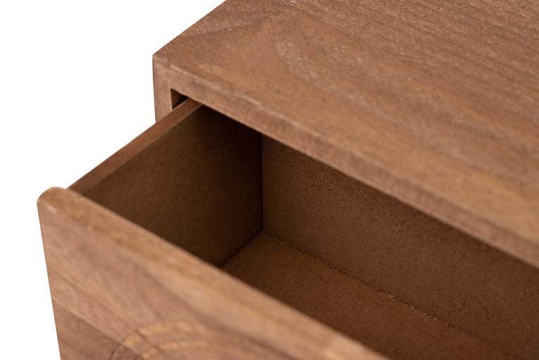 NATURAL CARVED WOOD JEWELRY BOX 27x11x17 CM