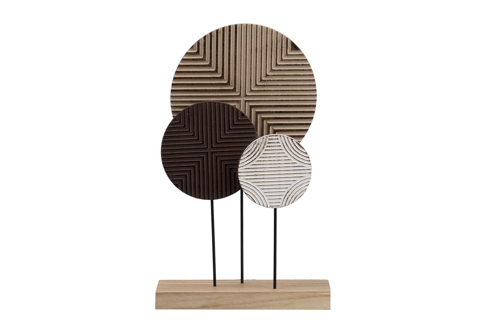 FIGURA DECORACION MADERA NATURAL NEGRO 25x11x41 CM