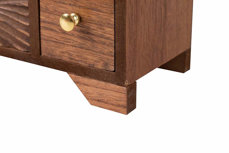 NATURAL CARVED WOOD JEWELRY BOX 27x11x17 CM