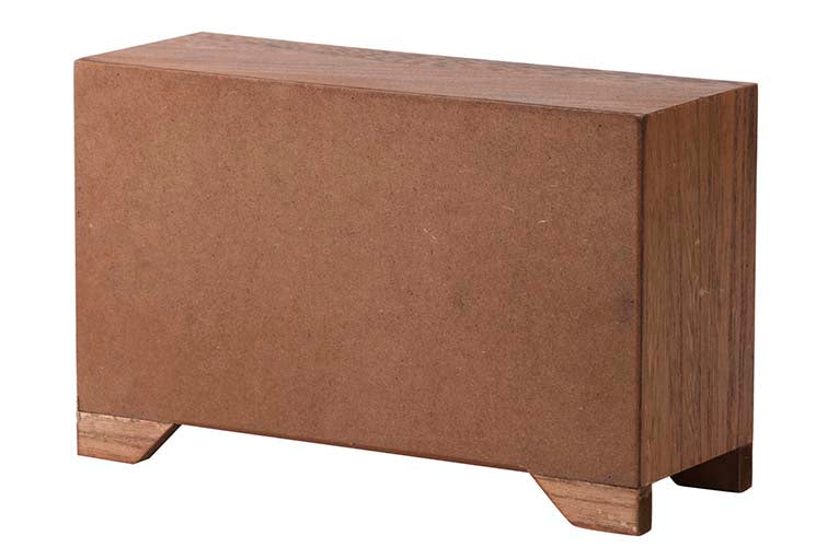 NATURAL CARVED WOOD JEWELRY BOX 27x11x17 CM