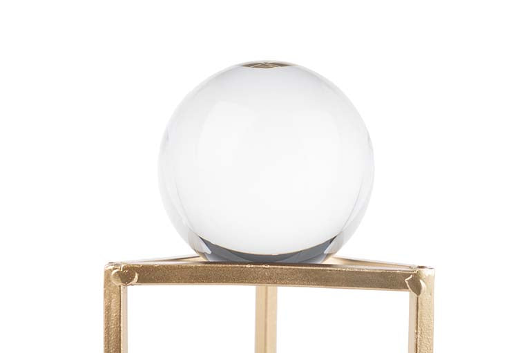 METAL GLASS DECORATION FIGURE 14x12x32 CM