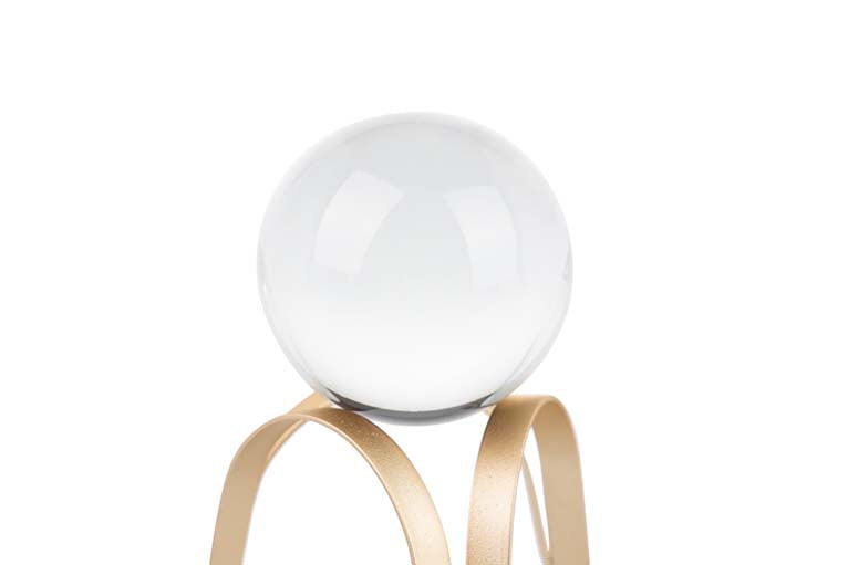 FIGURA DECORACION METAL CRISTAL 11x11x17 CM