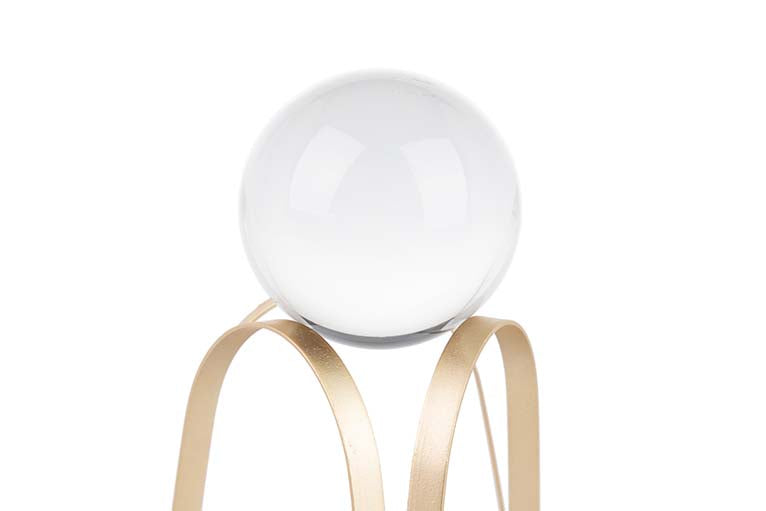FIGURA DECORACION METAL CRISTAL 14x14x20 CM