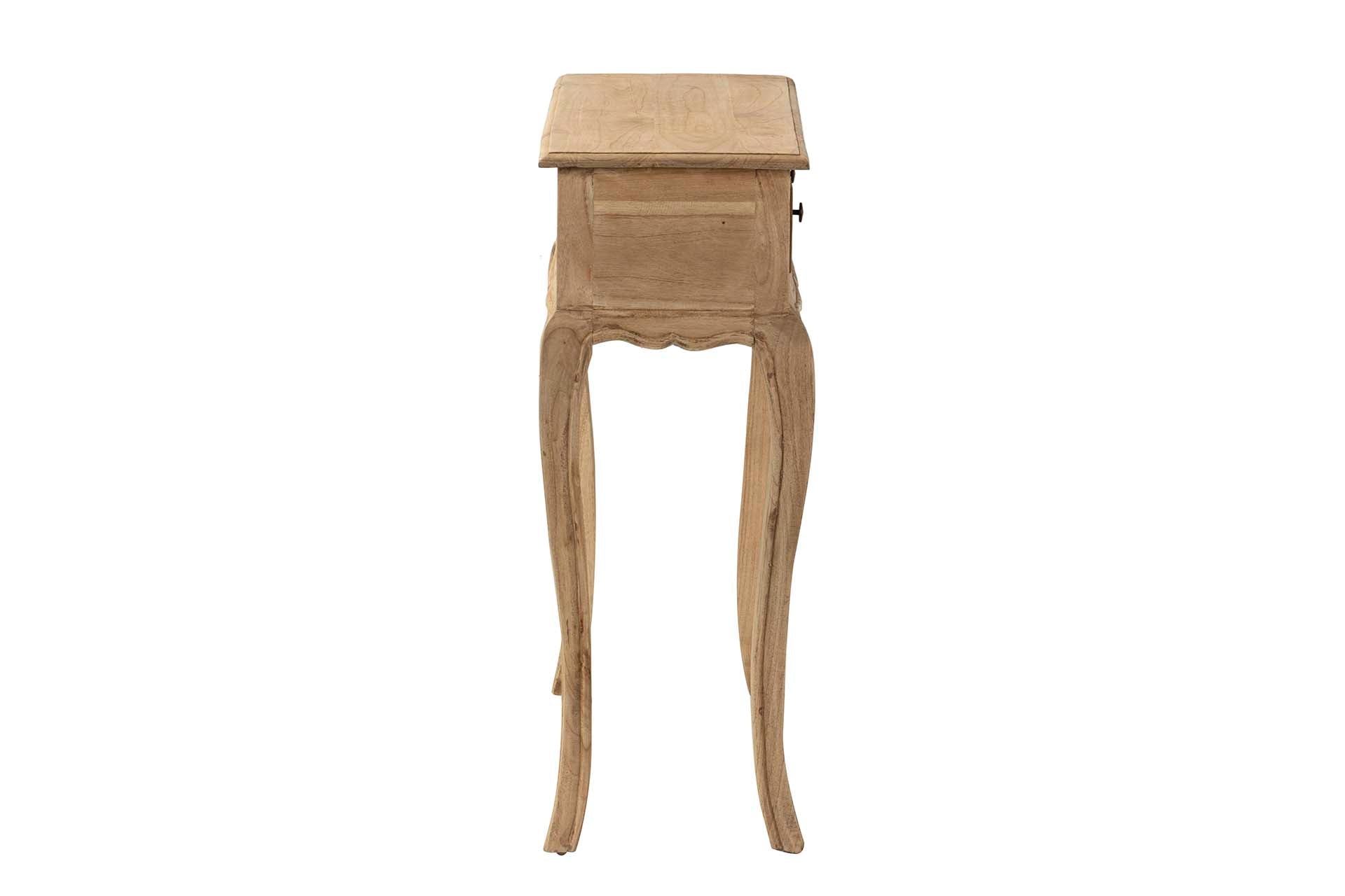 CONSOLA 2 CAJONES MADERA MINDI MARRON 85x30x80 CM