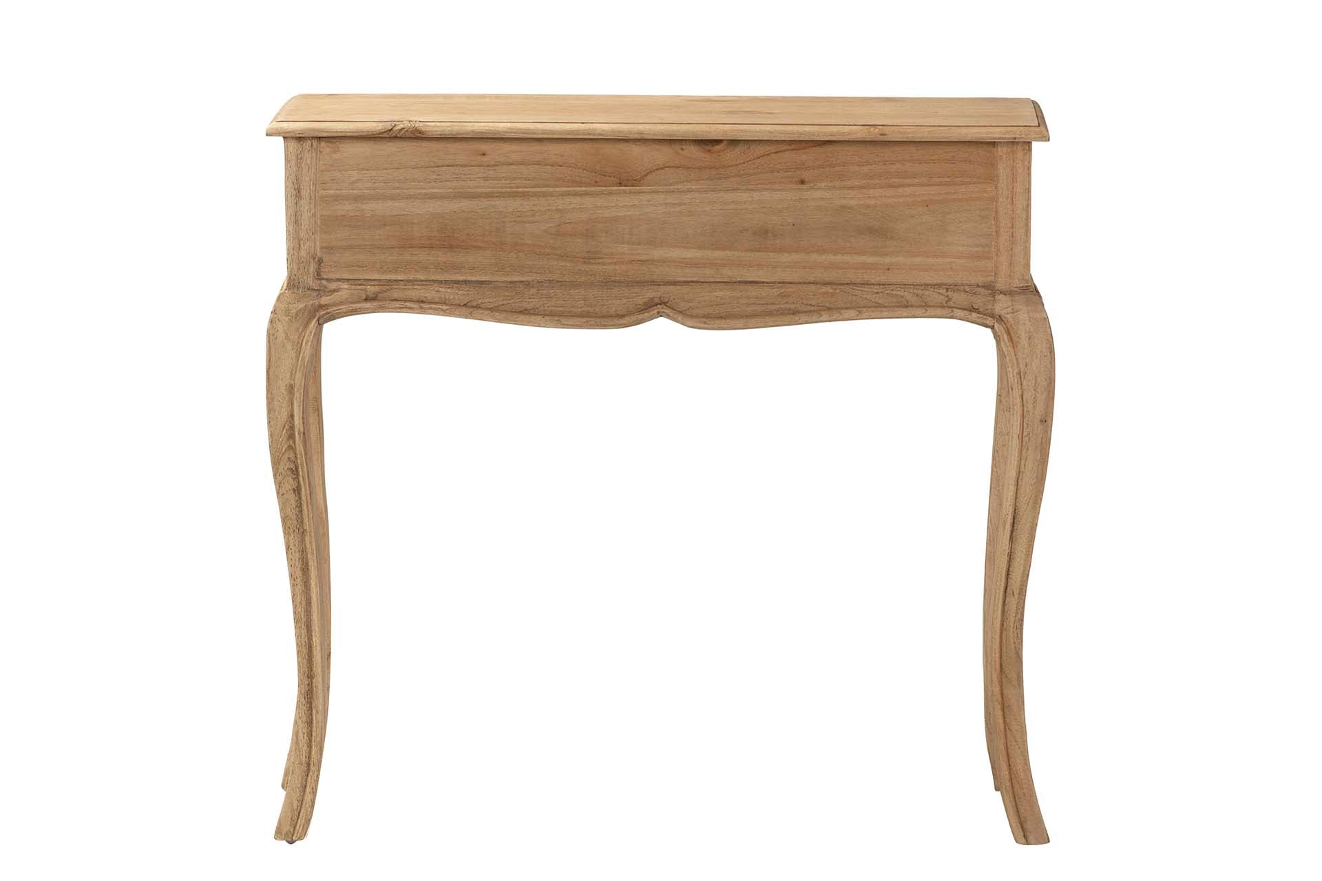 CONSOLA 2 CAJONES MADERA MINDI MARRON 85x30x80 CM