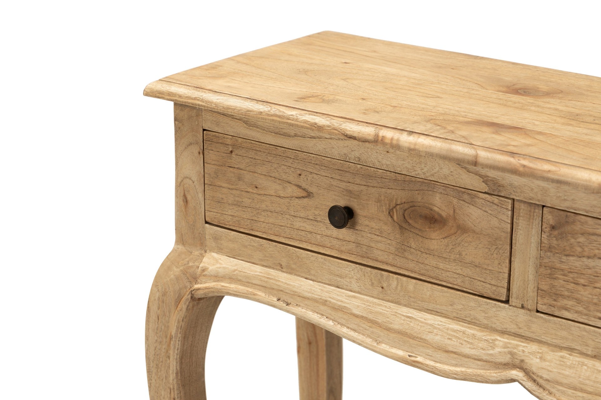 CONSOLA 2 CAJONES MADERA MINDI MARRON 85x30x80 CM