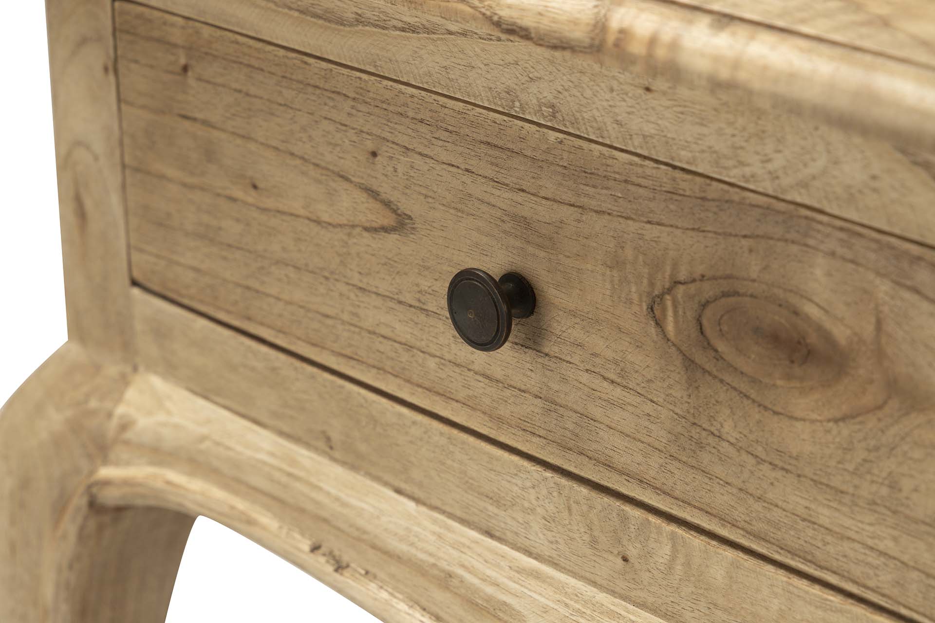 CONSOLA 2 CAJONES MADERA MINDI MARRON 85x30x80 CM