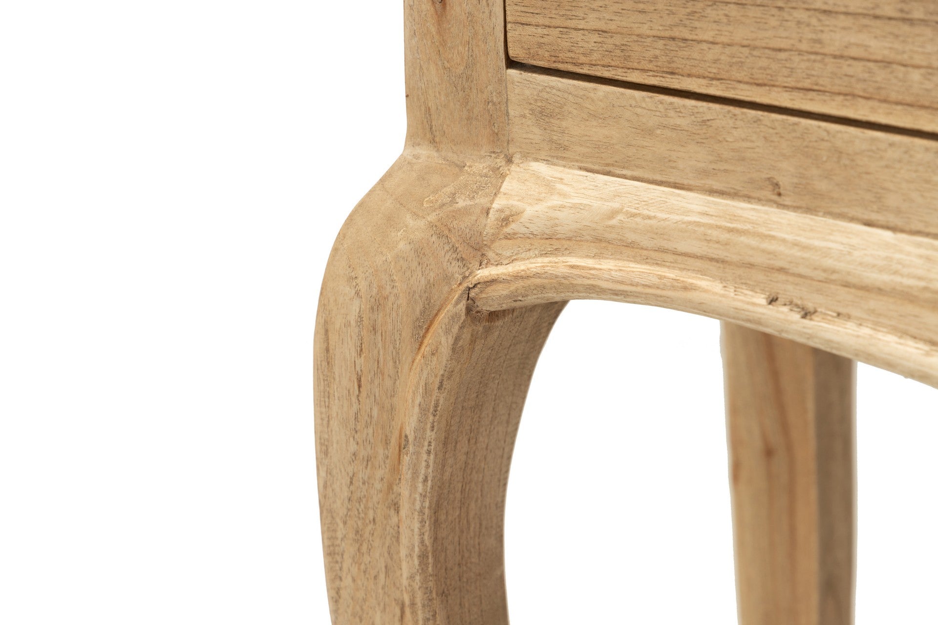 CONSOLA 2 CAJONES MADERA MINDI MARRON 85x30x80 CM