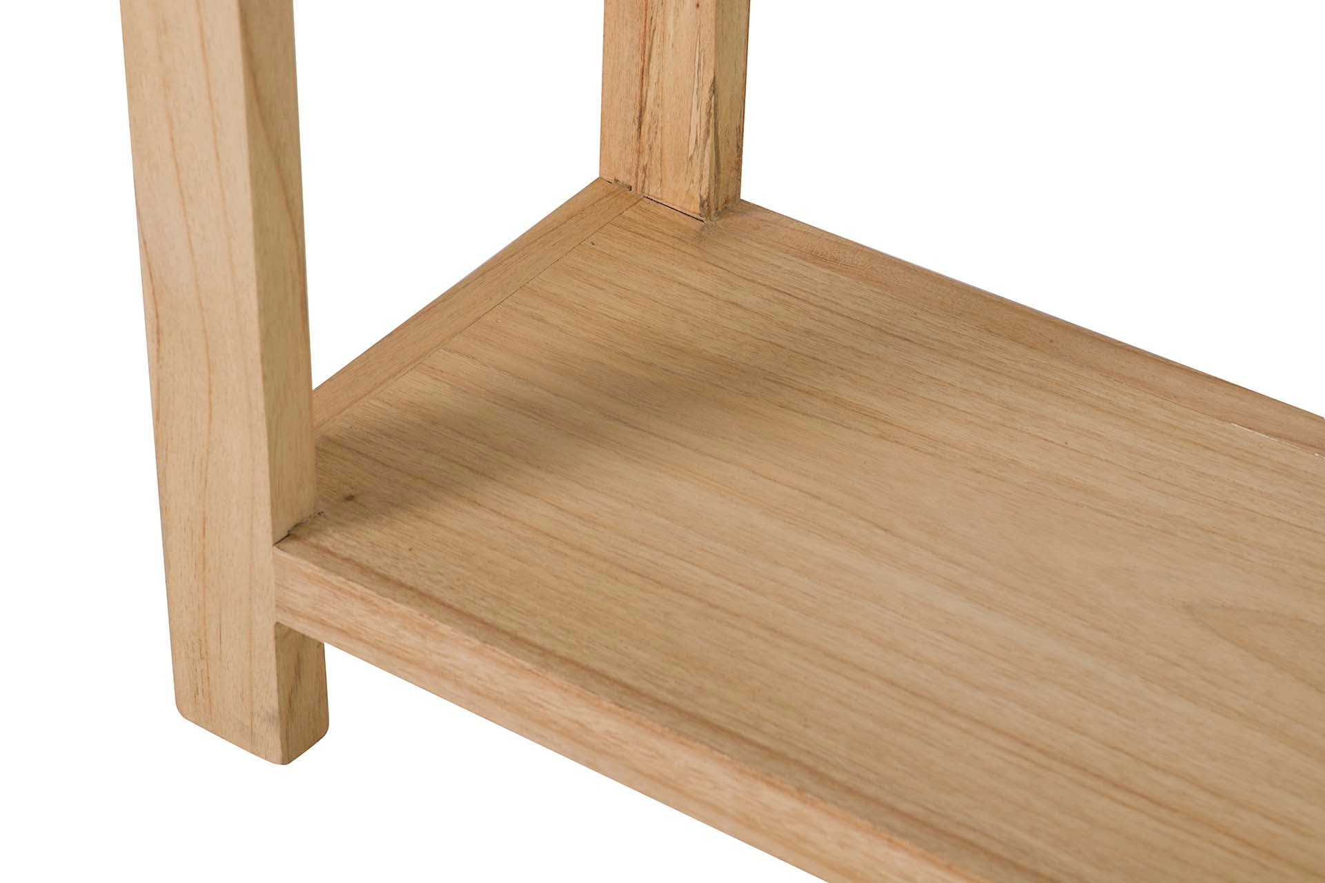 CONSOLA 2 CAJONES MADERA MINDI MARRON 90x30x80 CM