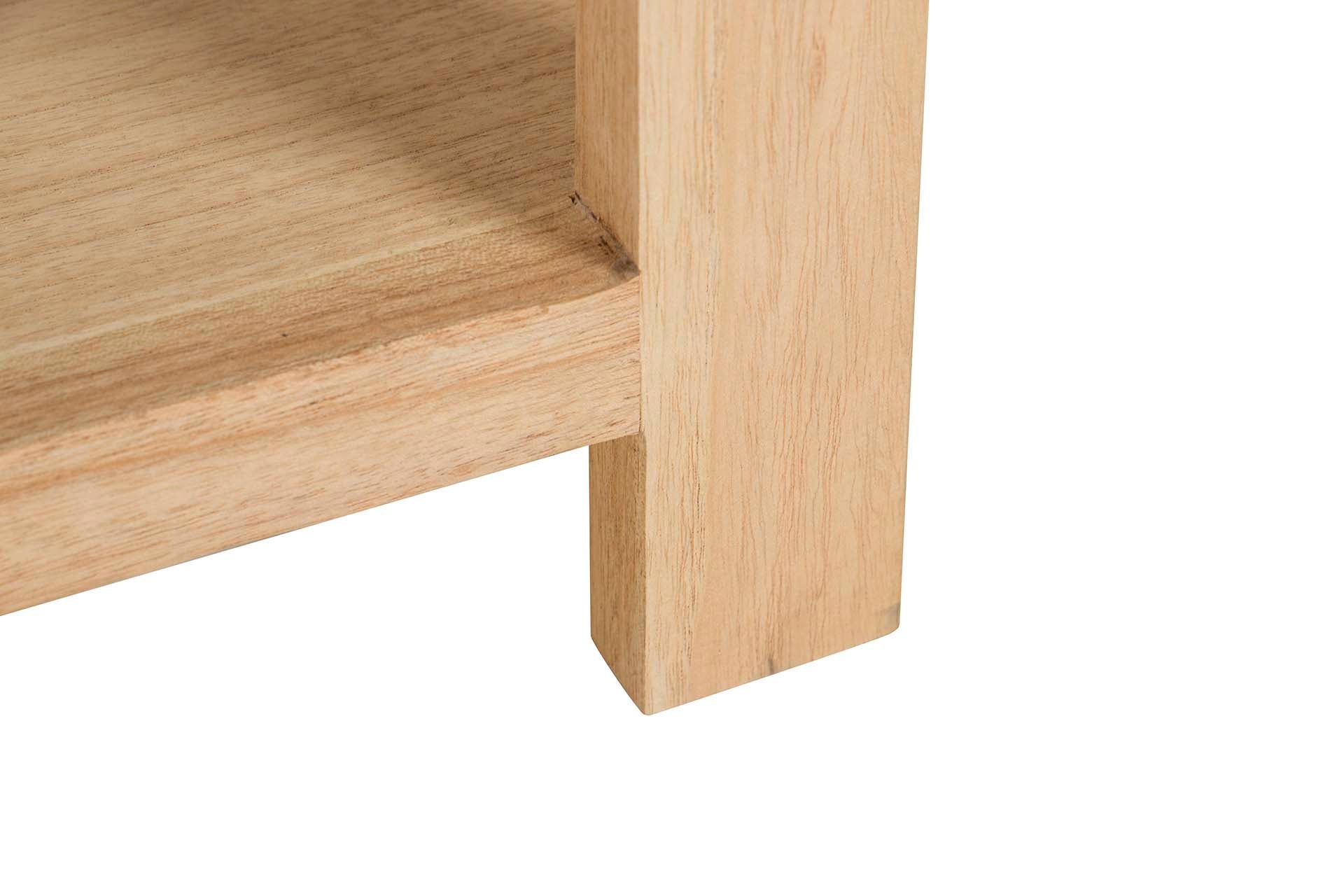 CONSOLA 2 CAJONES MADERA MINDI MARRON 90x30x80 CM
