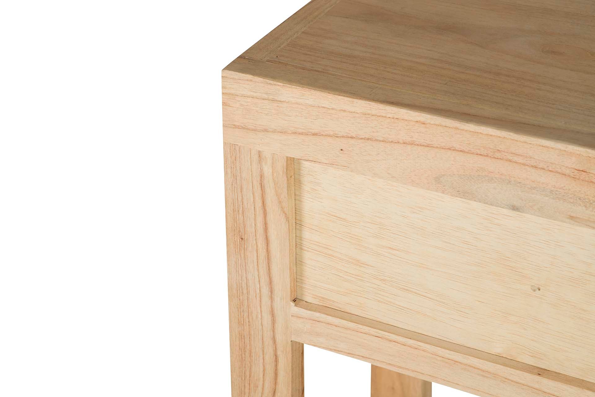 CONSOLA 2 CAJONES MADERA MINDI MARRON 90x30x80 CM