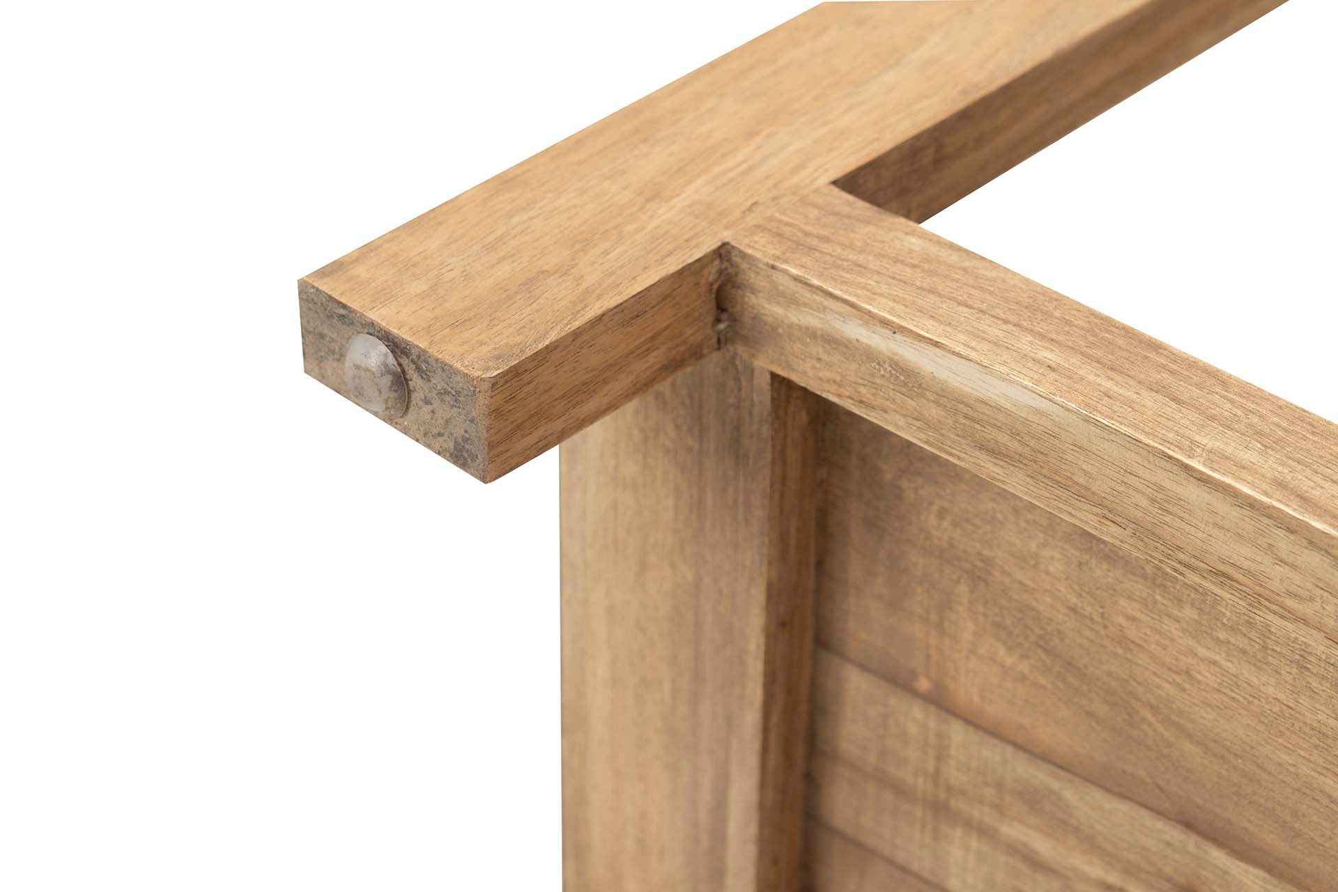 CONSOLA 2 CAJONES MADERA MINDI MARRON 90x30x80 CM