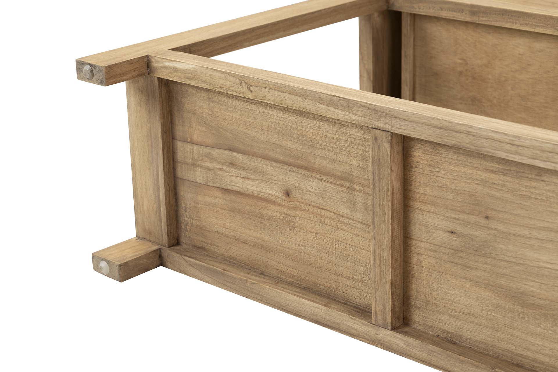 CONSOLA 2 CAJONES MADERA MINDI MARRON 90x30x80 CM