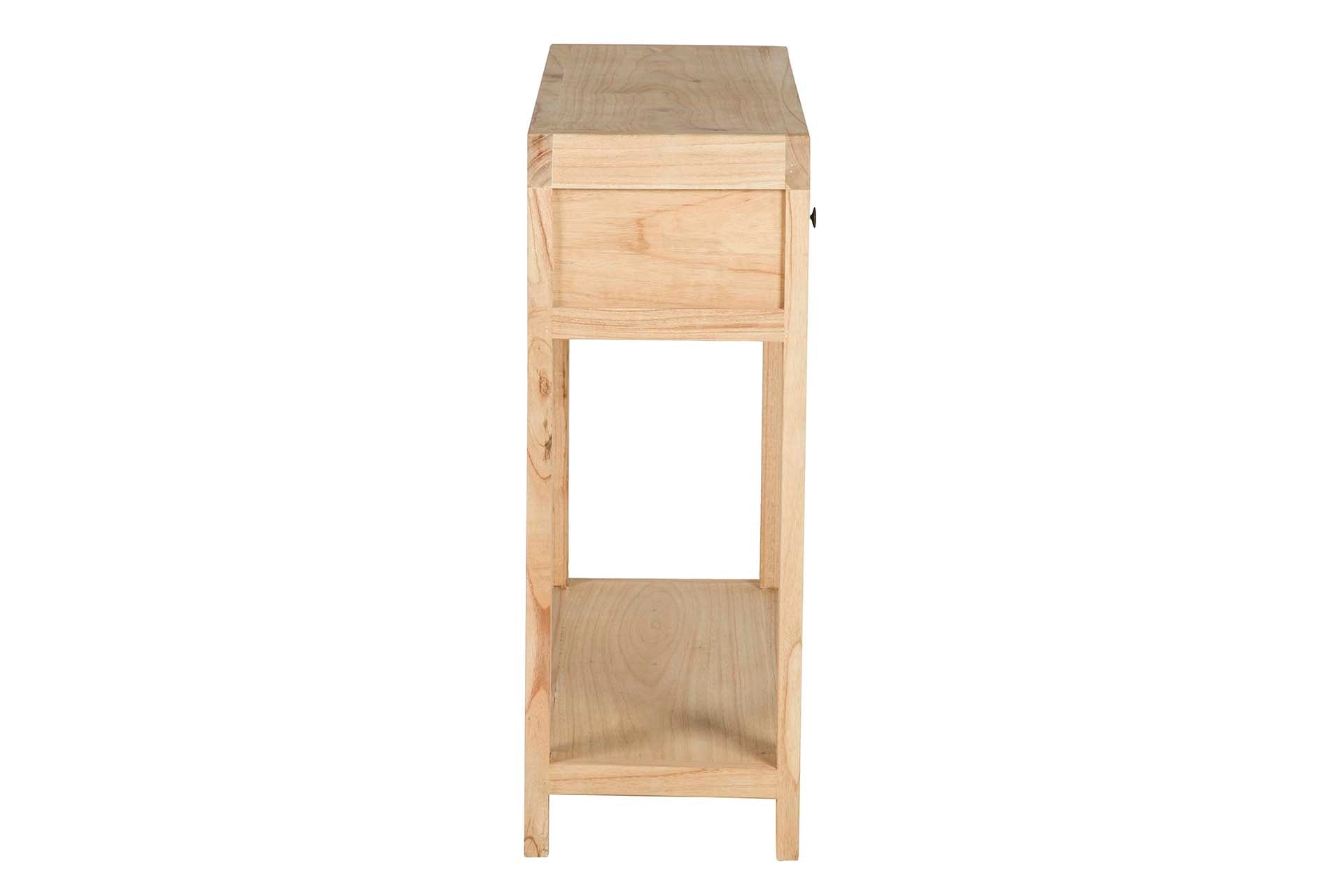 CONSOLA 2 CAJONES MADERA MINDI MARRON 90x30x80 CM
