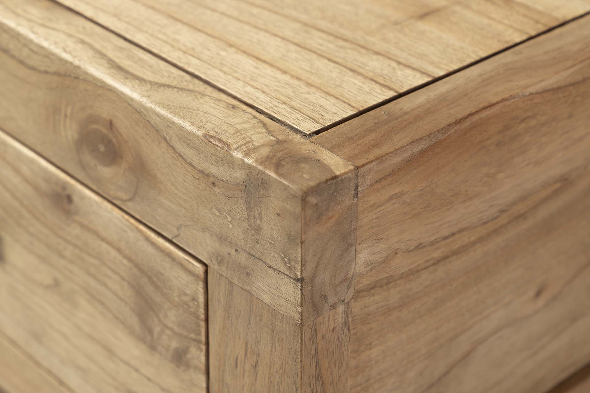 CONSOLA 3 CAJONES MADERA MINDI MARRON 120x30x80 CM