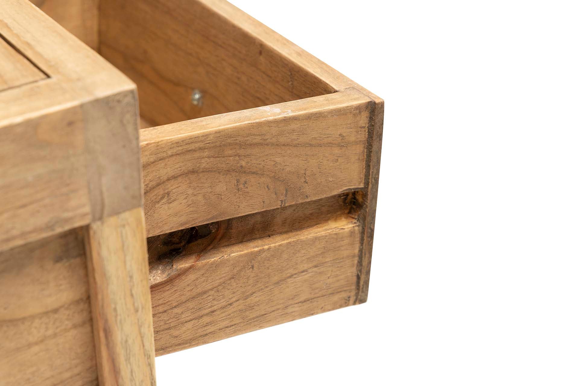 CONSOLA 3 CAJONES MADERA MINDI MARRON 120x30x80 CM