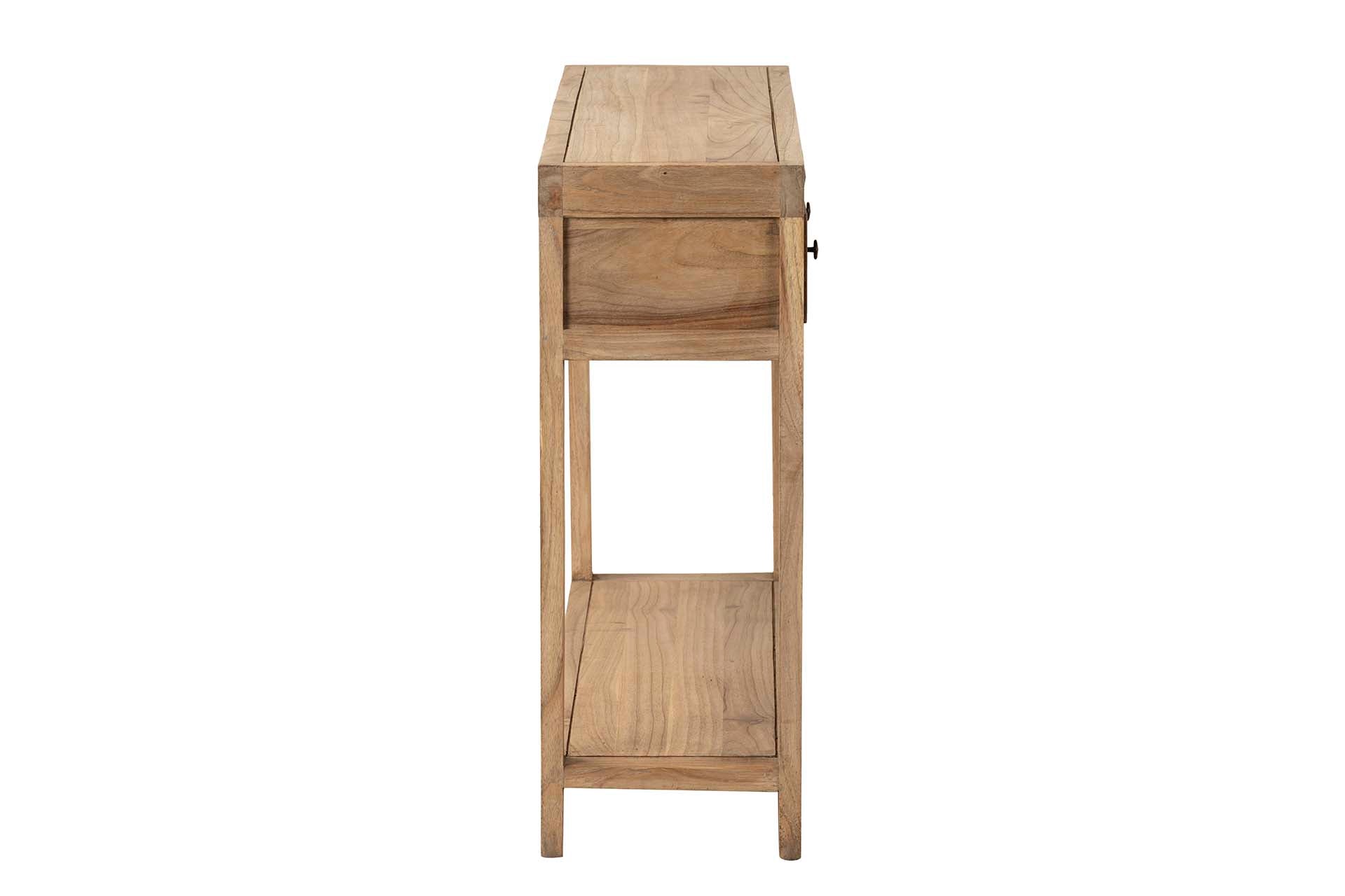CONSOLA 3 CAJONES MADERA MINDI MARRON 120x30x80 CM