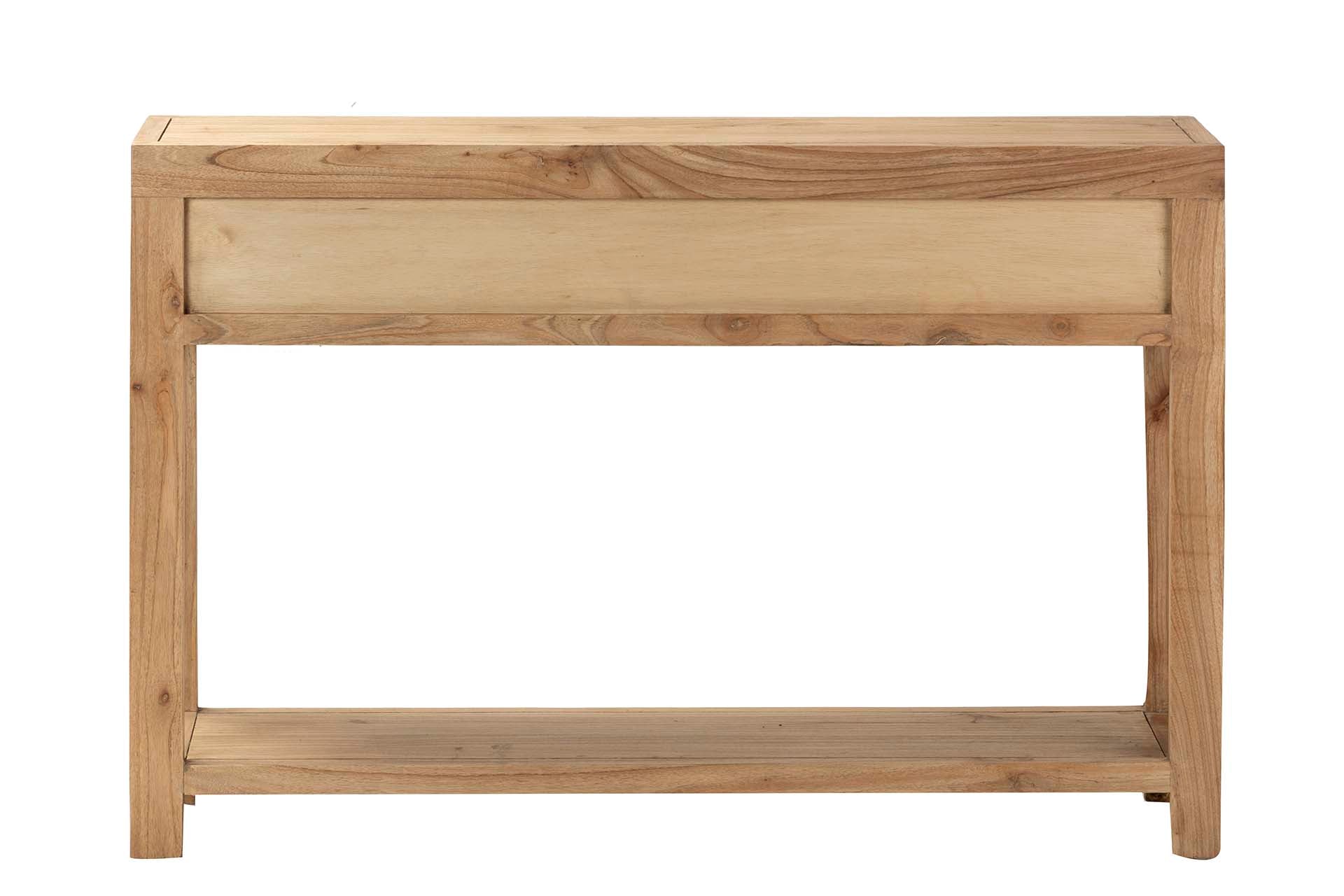 CONSOLA 3 CAJONES MADERA MINDI MARRON 120x30x80 CM