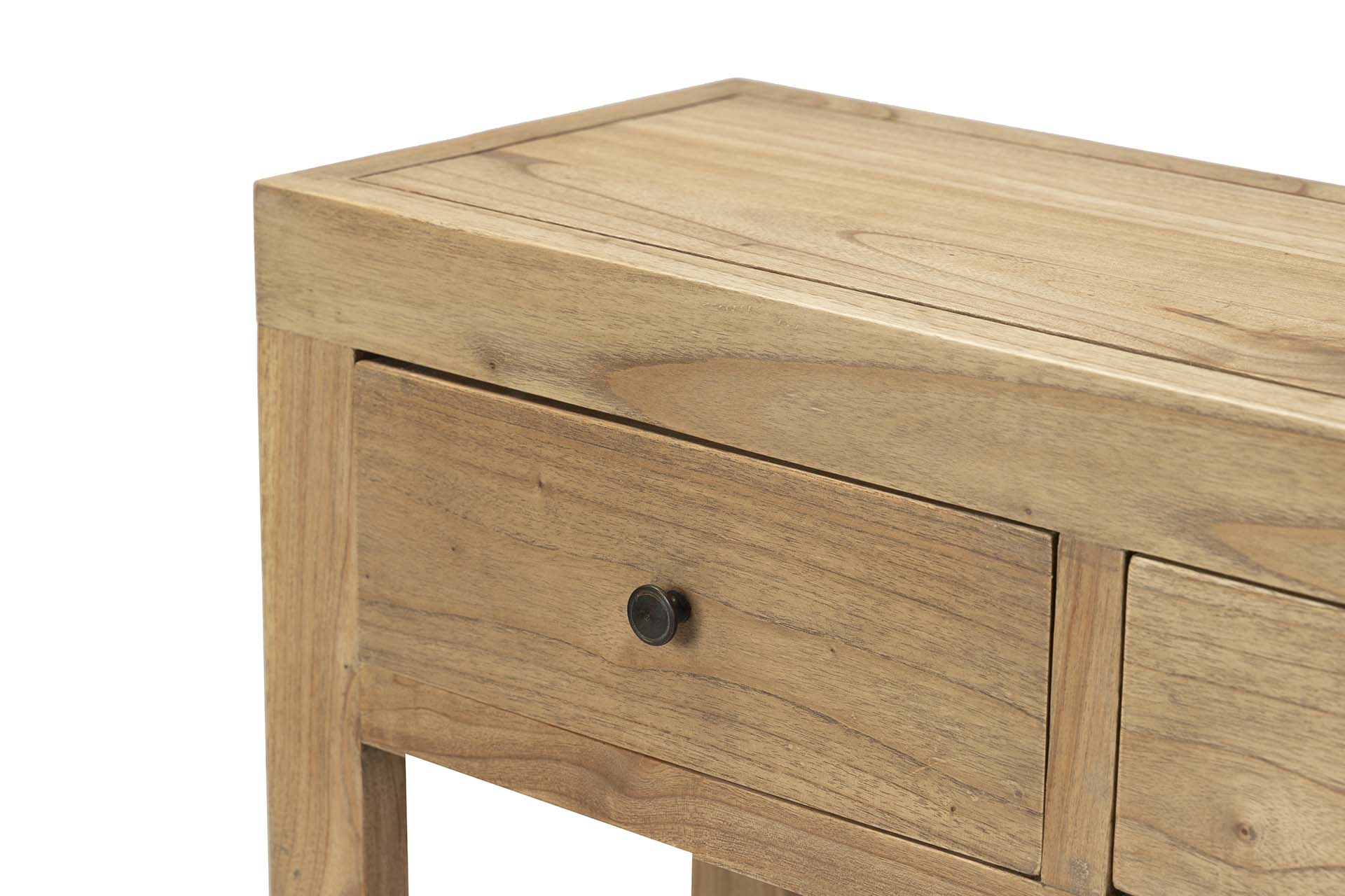 CONSOLA 3 CAJONES MADERA MINDI MARRON 120x30x80 CM