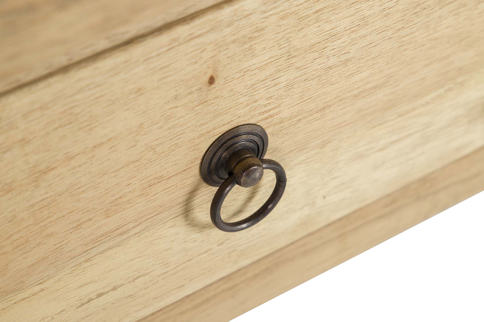 CONSOLA 2 CAJONES MADERA MINDI MARRON 90x30x80 CM