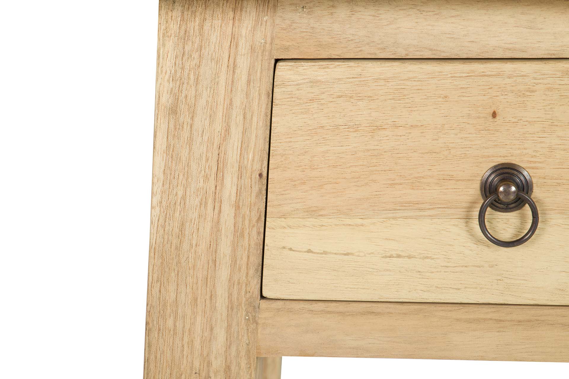 CONSOLA 2 CAJONES MADERA MINDI MARRON 90x30x80 CM