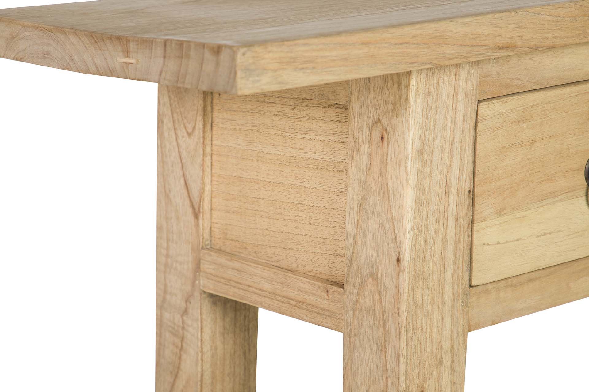 CONSOLA 2 CAJONES MADERA MINDI MARRON 90x30x80 CM