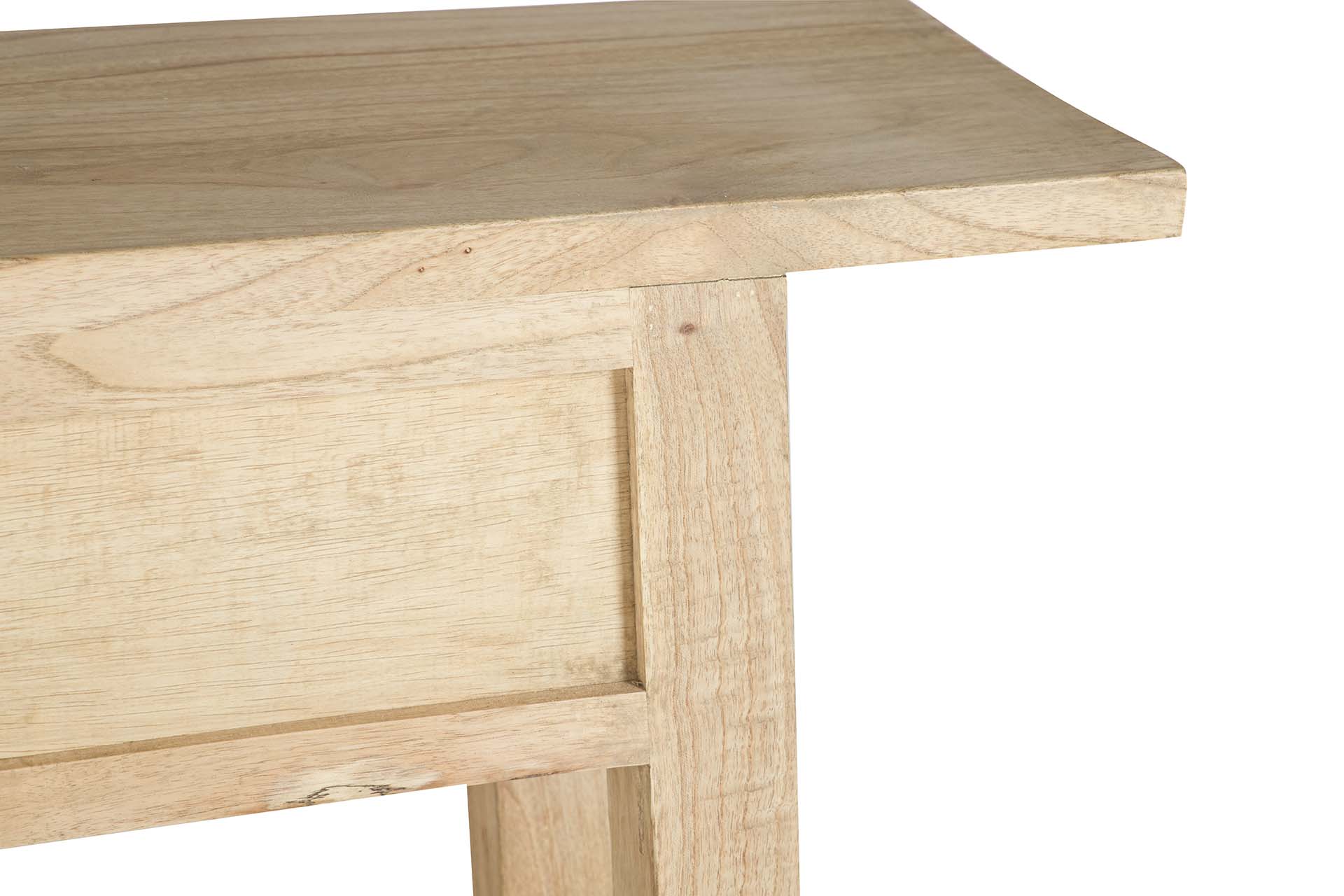 CONSOLA 2 CAJONES MADERA MINDI MARRON 90x30x80 CM