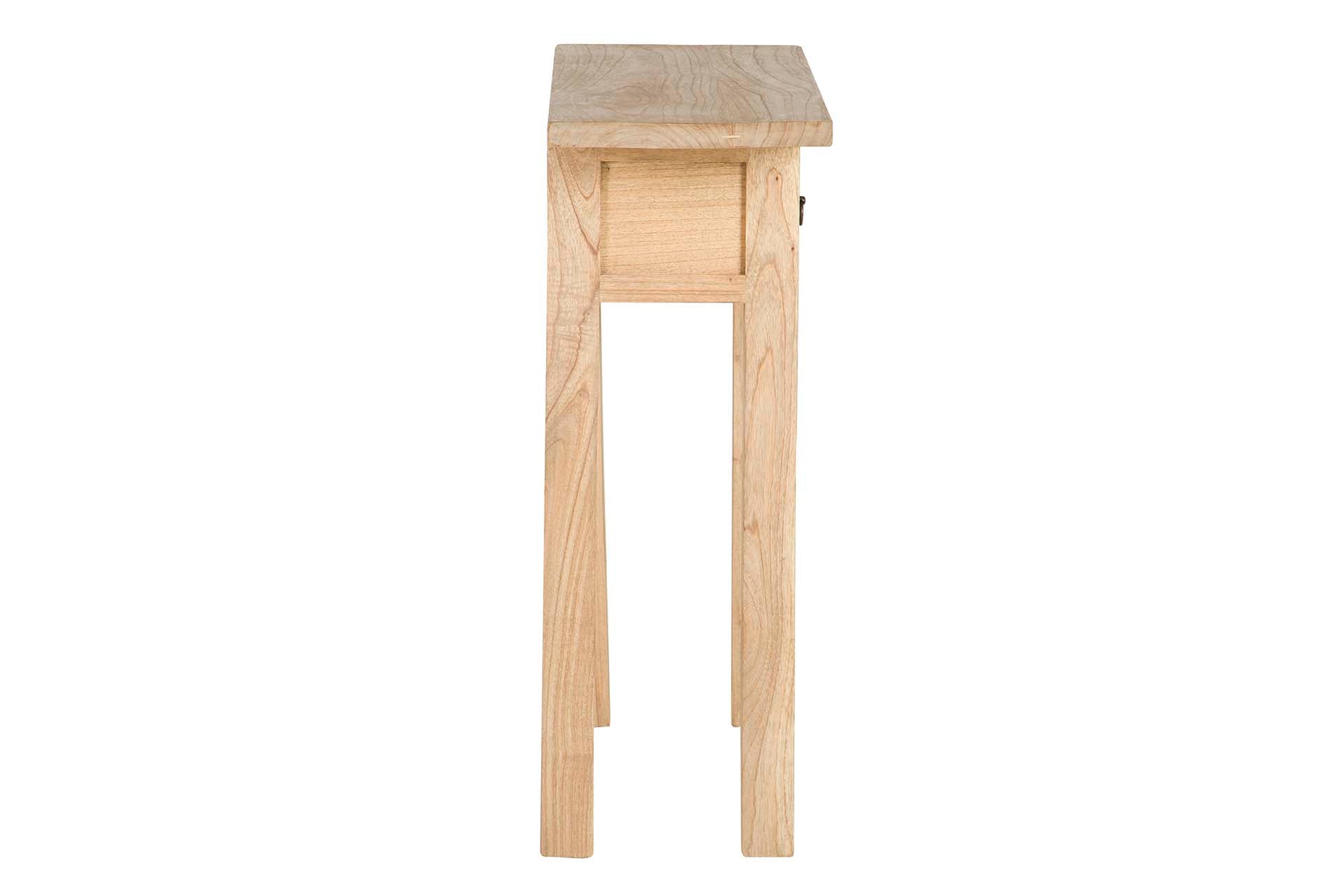 CONSOLA 2 CAJONES MADERA MINDI MARRON 90x30x80 CM