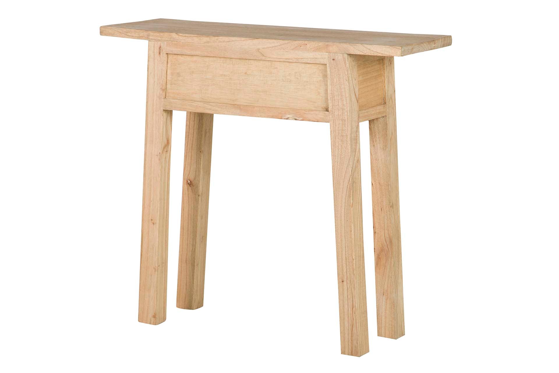CONSOLA 2 CAJONES MADERA MINDI MARRON 90x30x80 CM