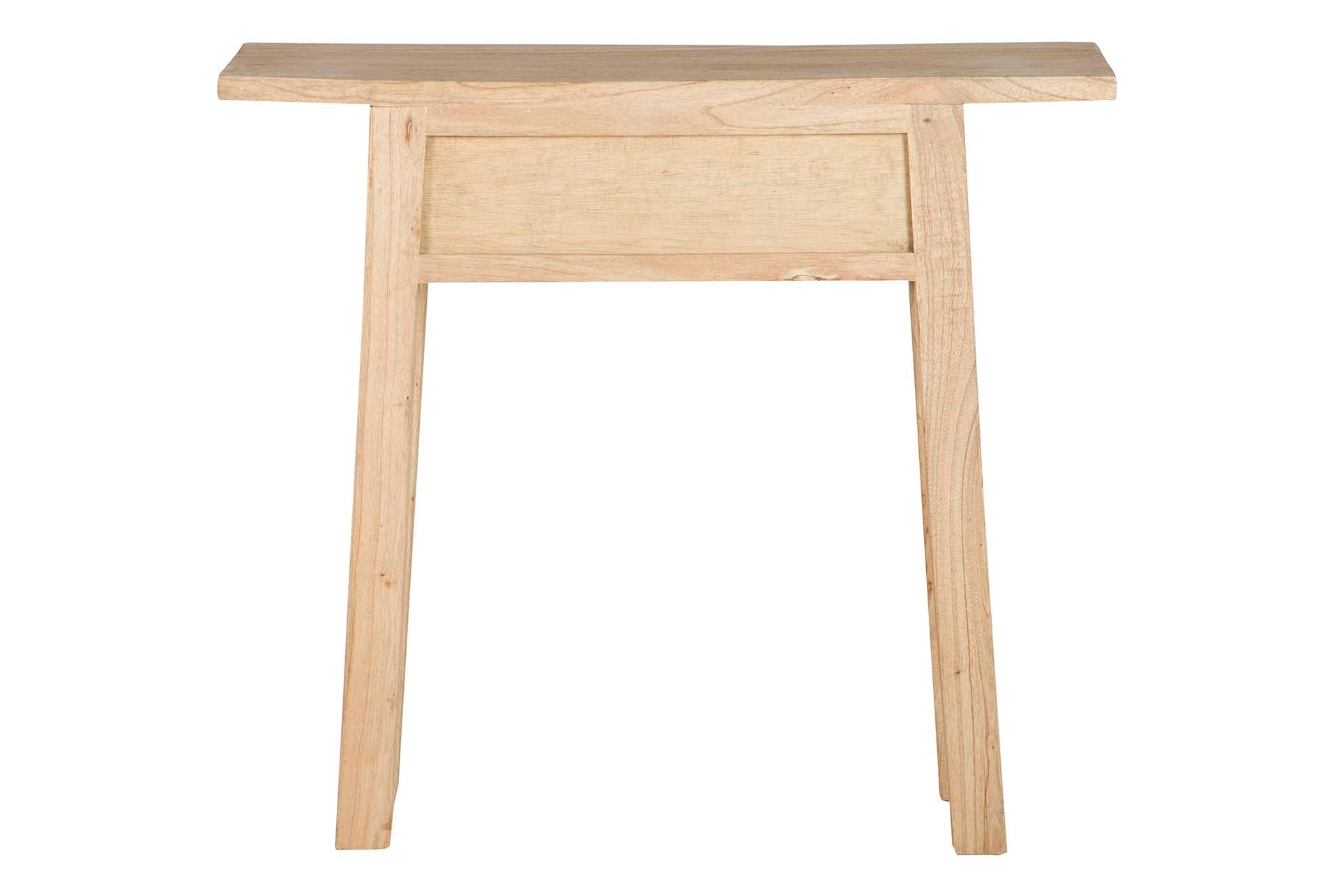 CONSOLA 2 CAJONES MADERA MINDI MARRON 90x30x80 CM