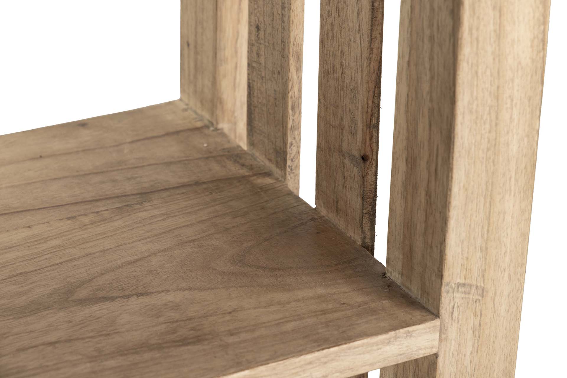 CONSOLA 2 CAJONES MADERA MINDI NATURAL 90x30x80 CM