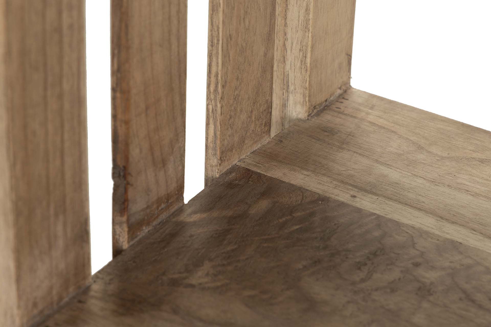 CONSOLA 2 CAJONES MADERA MINDI NATURAL 90x30x80 CM
