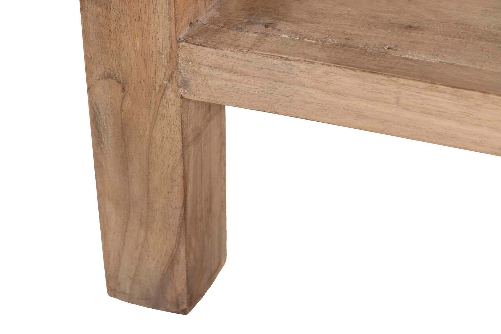 CONSOLA 2 CAJONES MADERA MINDI NATURAL 90x30x80 CM
