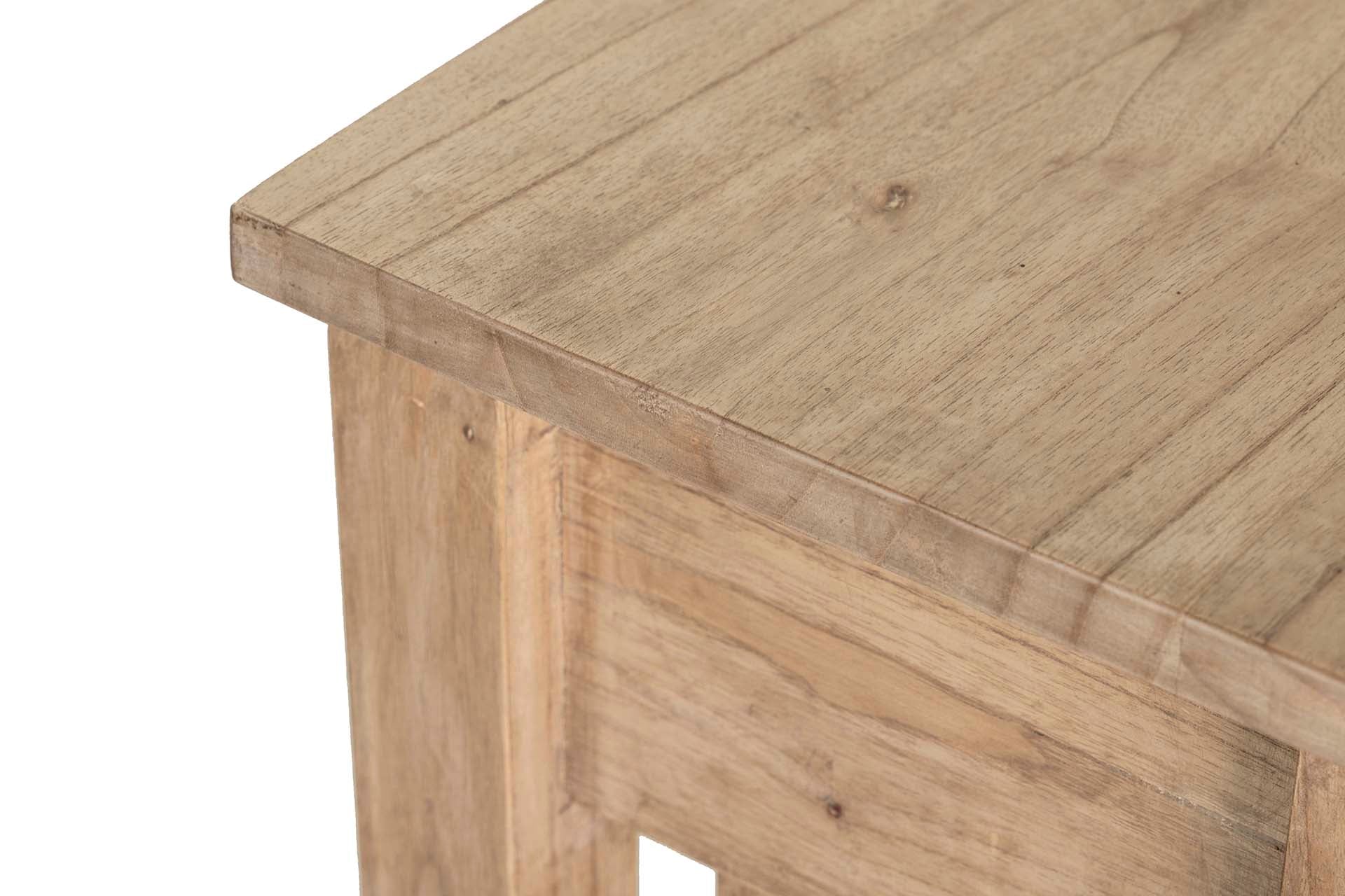 CONSOLA 2 CAJONES MADERA MINDI NATURAL 90x30x80 CM
