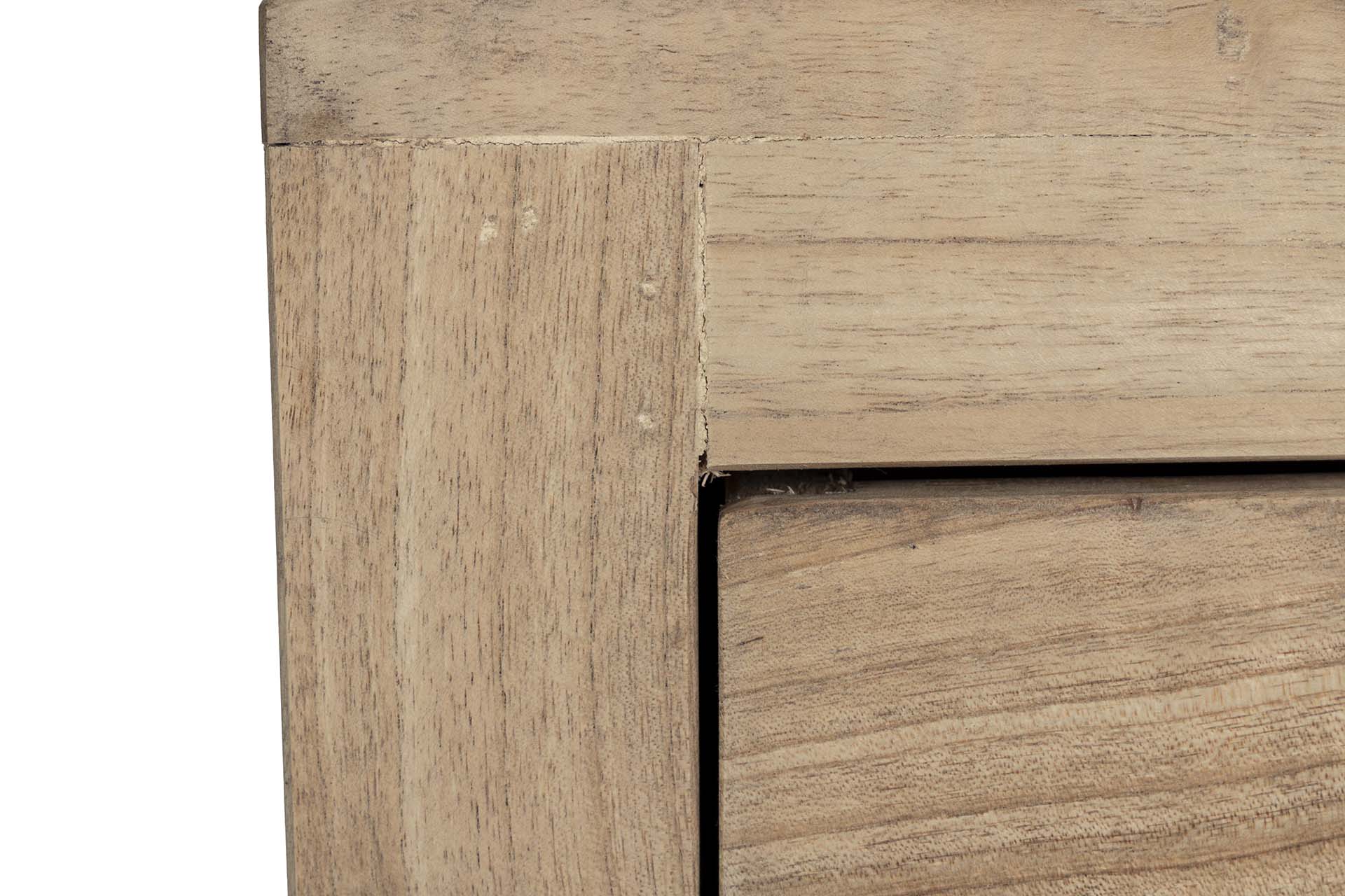 MESITA DE NOCHE 3 CAJONES MADERA MINDI 45x30x66 CM