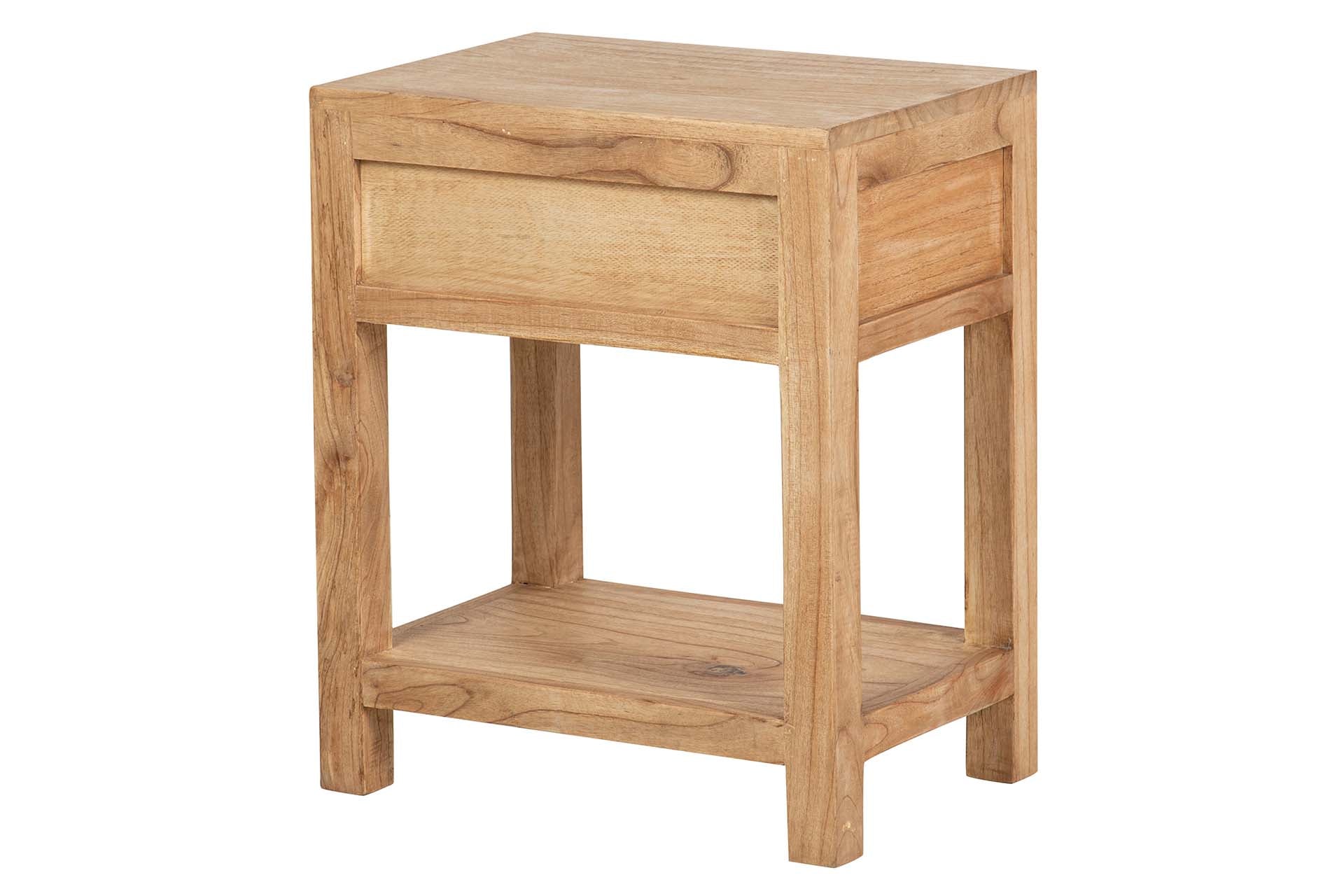 MESITA DE NOCHE 1 CAJON MADERA MINDI 50x35x60 CM