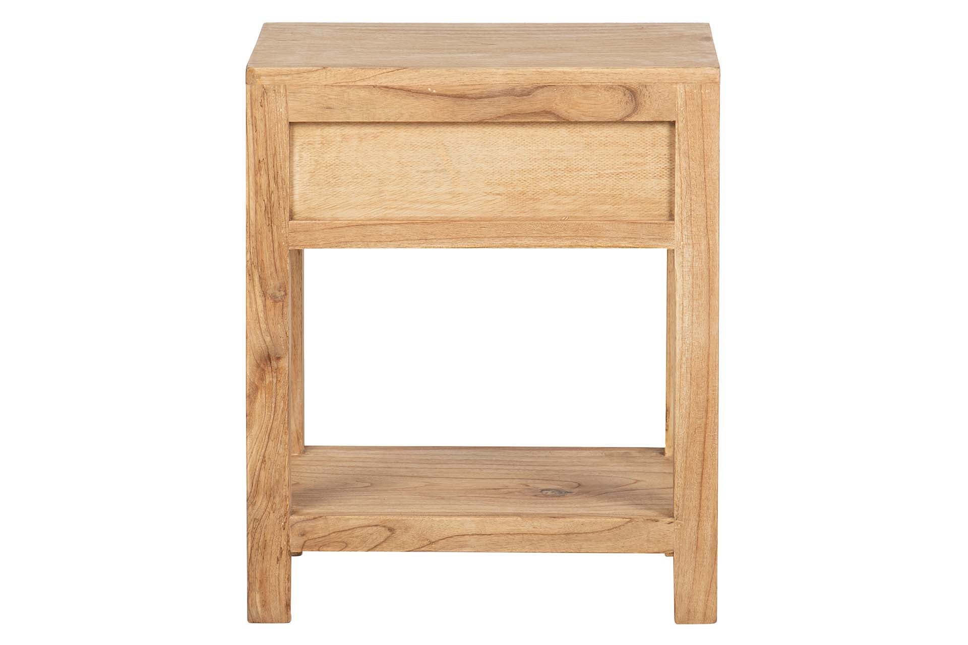 MESITA DE NOCHE 1 CAJON MADERA MINDI 50x35x60 CM