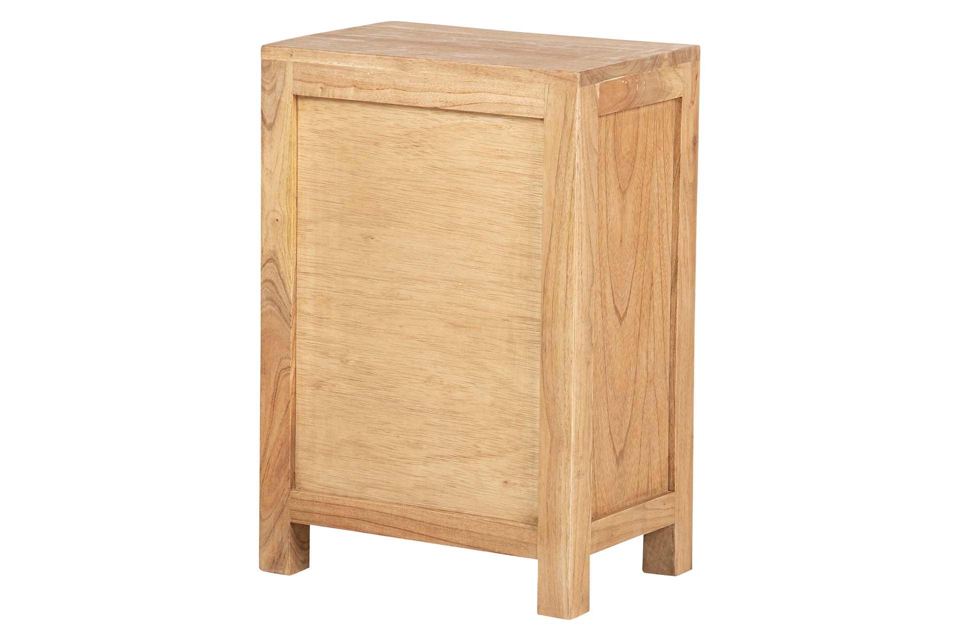 MESITA DE NOCHE 2 CAJONES MADERA MINDI 45x30x66C M