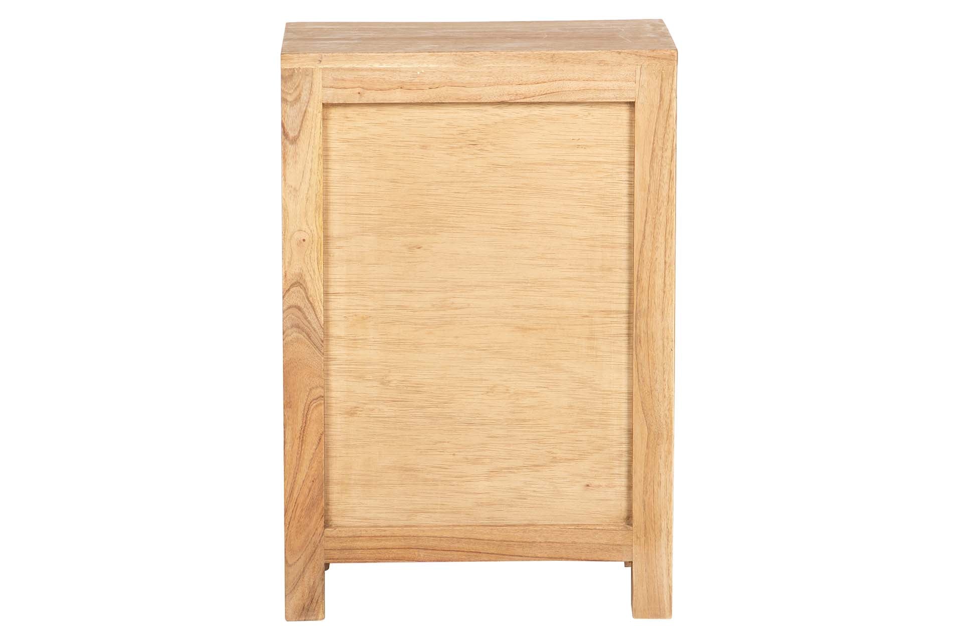 MESITA DE NOCHE 2 CAJONES MADERA MINDI 45x30x66C M