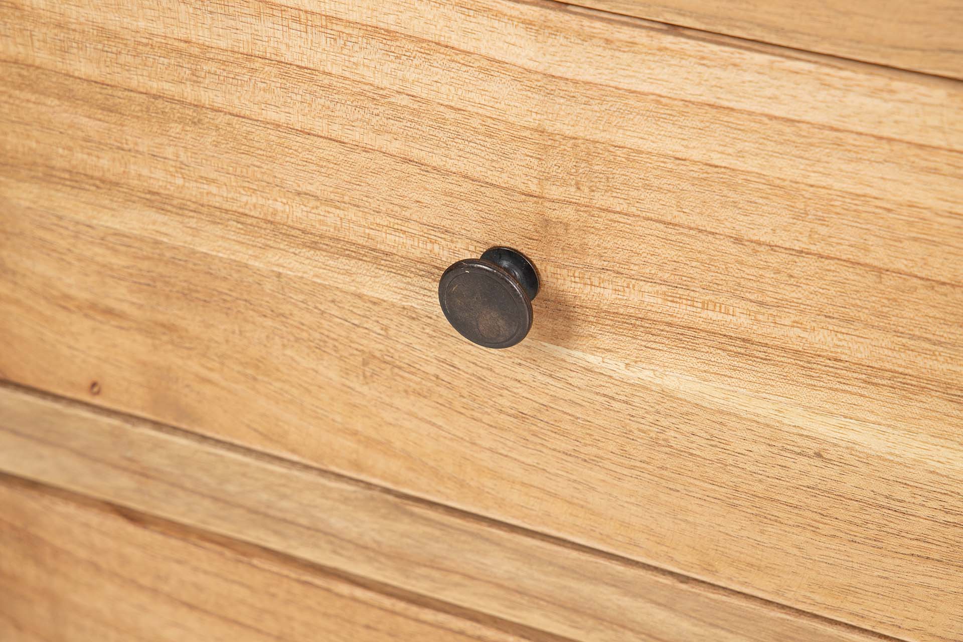 MESITA DE NOCHE 2 CAJONES MADERA MINDI 45x30x66C M