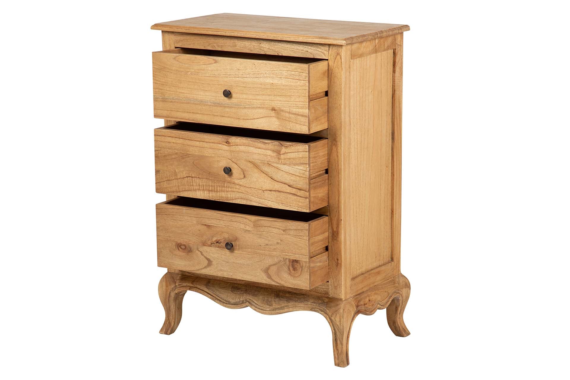 SINFONIER 3 CAJONES MADERA MINDI 70x40x100 CM