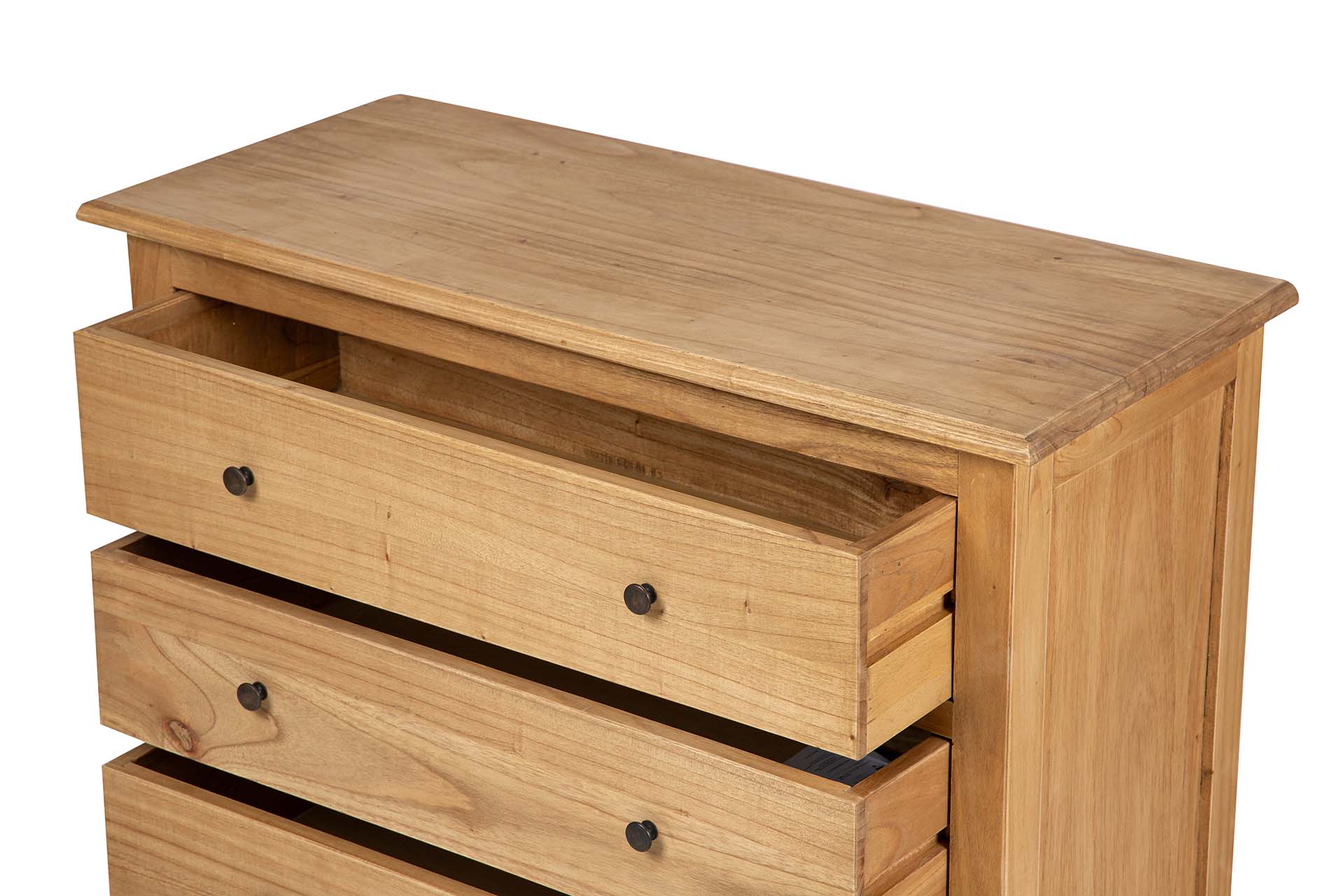 COMODA 3 CAJONES MADERA MINDI MARRON 90x40x85 CM